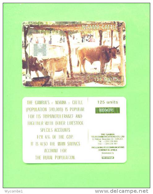 GAMBIA - Chip Phonecard/Ndama Cattle - Gambie