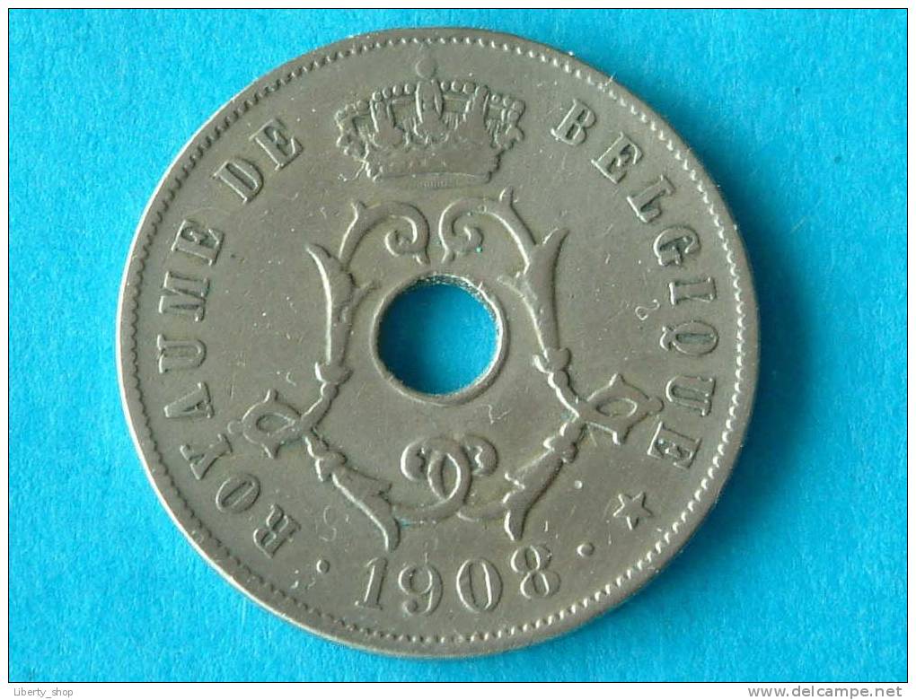 1908 FR - 25 Cent ( Morin 254 -  For Grade, Please See Photo ) !! - 25 Centimes