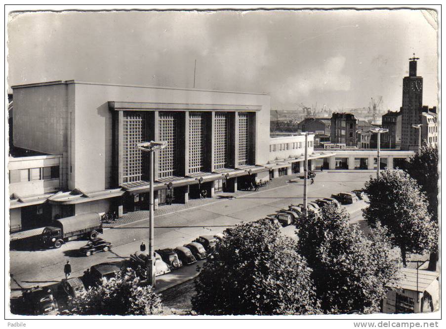 Carte Postale 76.  Le Havre La Gare SNCF Train  Trés Beau Plan - Gare