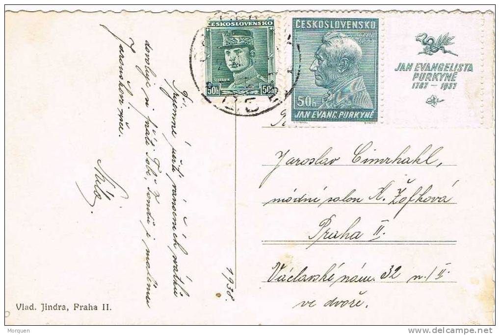 Postal Navidad  CHOCLAVSKY (checoslovaquia) 1939.  Jan Evangelista Purkyné - Covers & Documents