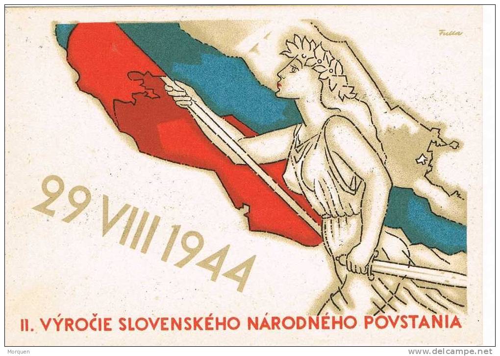 Tarjeta  BRATISLAVA (Checoslovaquia) 1948, Farbige Postkarte - Briefe U. Dokumente