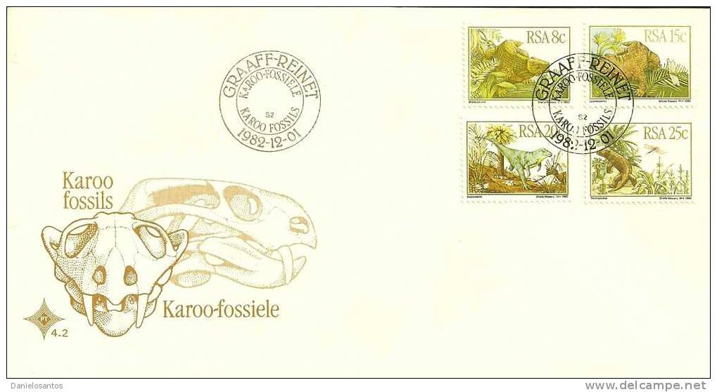 South Africa RSA 1982 Fossils Reptiles FDC - Fossiles