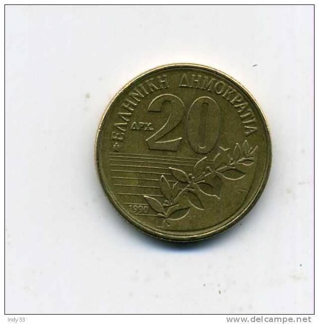 - MONNAIE GRECE . 20  DRACHMES 1990 - Greece