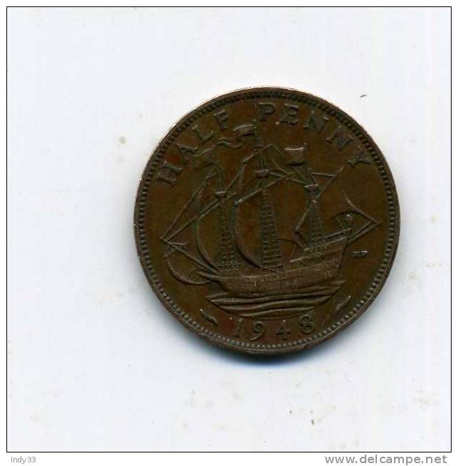 - GRANDE-BRETAGNE . HALF PENNY 1948 - C. 1/2 Penny