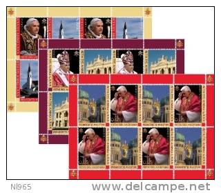 CITTA' DEL VATICANO - VATIKAN STATE - ANNO 2007 - 80° COMPLEANNO DI PAPA BENEDETTO XVI  - ** MNH - Unused Stamps