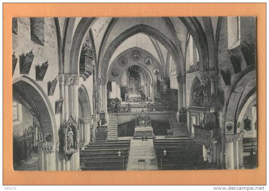 H550 Chur,Inneres Der Kathedrale. Intérieur Cathédrale Coire,nef Eglise.Cachet Ambulant 1913 Vers Gustavsburg.Metz Basel - Coira