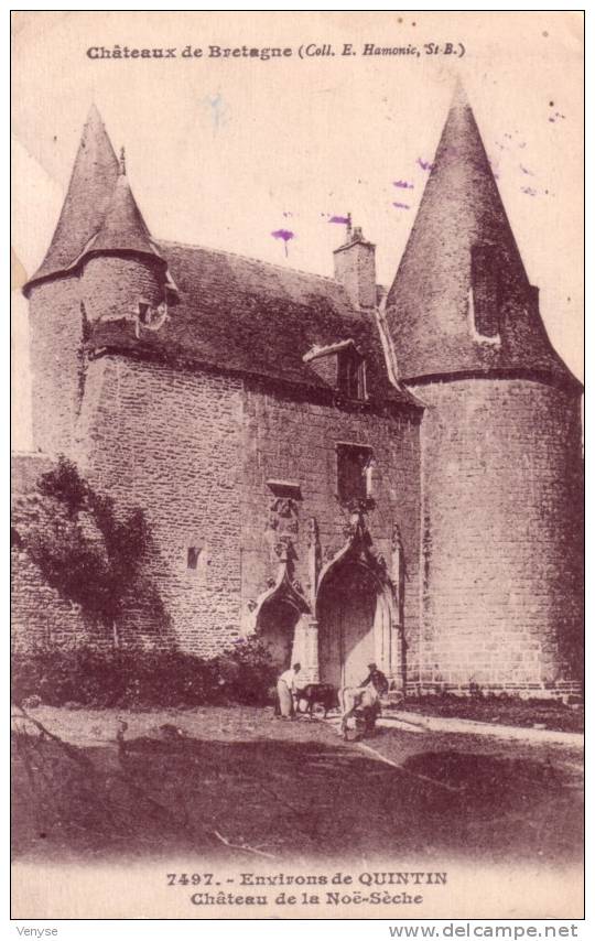 Châteaux De Bretagne ¤ Le Château De La NOE-SECHE (Environs De Quintin) ¤ Animée, Vaches... - Quintin