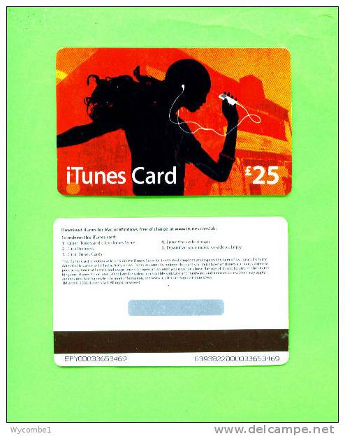 UK - Magnetic Gift Card/iTunes £25 - Other & Unclassified