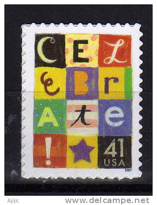 USA.  Celebrate !  Timbre De Voeux 2007 - Unused Stamps