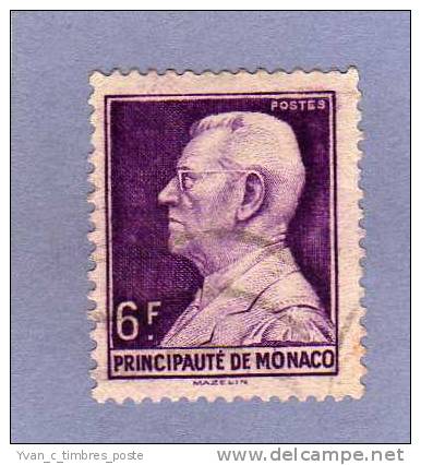 MONACO TIMBRE N° 304 OBLITERE PRINCE LOUIS II 6F VIOLET - Oblitérés