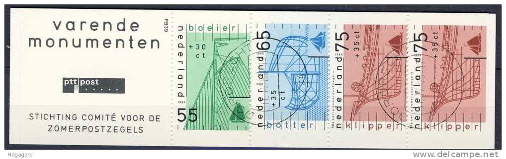 #GG12. Netherlands 1989. Booklet. Summer Charity (ships). Michel MH 40. Cancelled(o) - Postzegelboekjes En Roltandingzegels