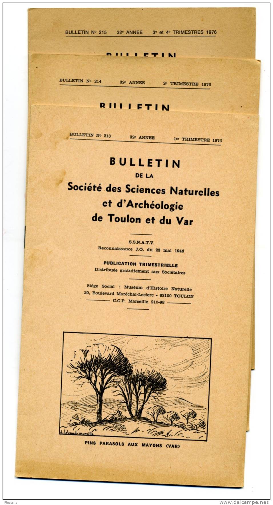 Bulletins  Sté Des Sciences Naturelles Et D'Archéologie De Toulon Et Du Var . 1976 - Provence - Alpes-du-Sud