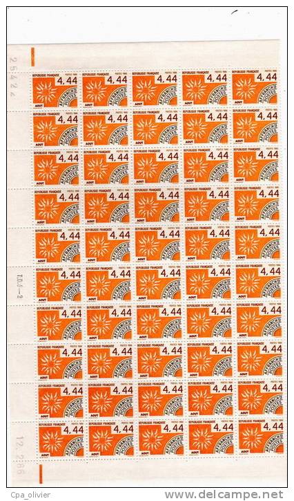 TIMBRE YT 193, Préoblitéré, 1/2 Feuille De 50 Timbres, 25422, TD6-2, 12-2-86, Cote 150 Euros - 1964-1988