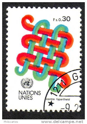 Nations Unies Genève   1982 -  YT  103 -   Contre L'apartheid   -  Oblitéré - Usados