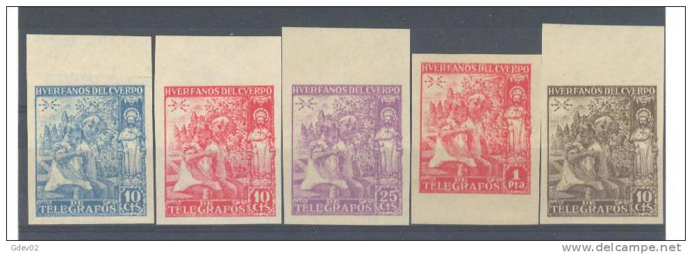 ESBHT16-L3548.España.Spain Espagne..BENEFICENCIA.H. De Telegrafos.1938. (Ed 16/20s**) Sin Charnela LUJO .RARO - Charity