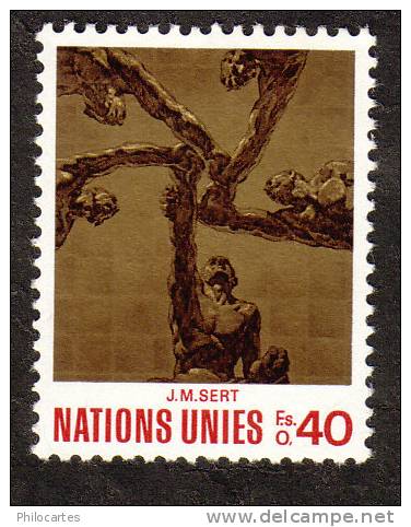 Nations Unies Genève   1972  -  Y&T 28 - J.M. Sert  - NEUF **  -  Cote 1e - Ongebruikt