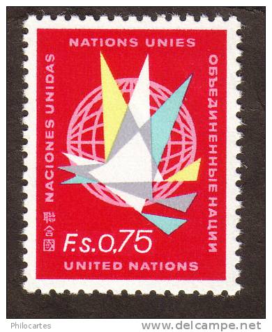 Nations Unies Genève  1969-70 -  YT  8    -  NEUF **  - Cote 1.10e - Neufs