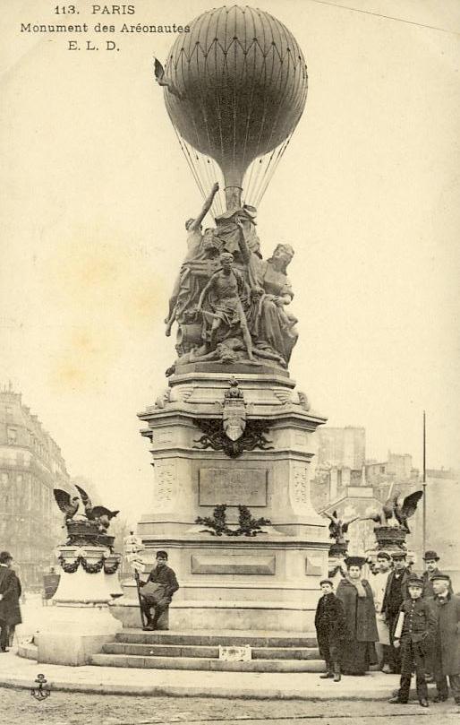 Aviation - Montgolfière - Monument Aéronautes  Paris - Sculpture - Montgolfières