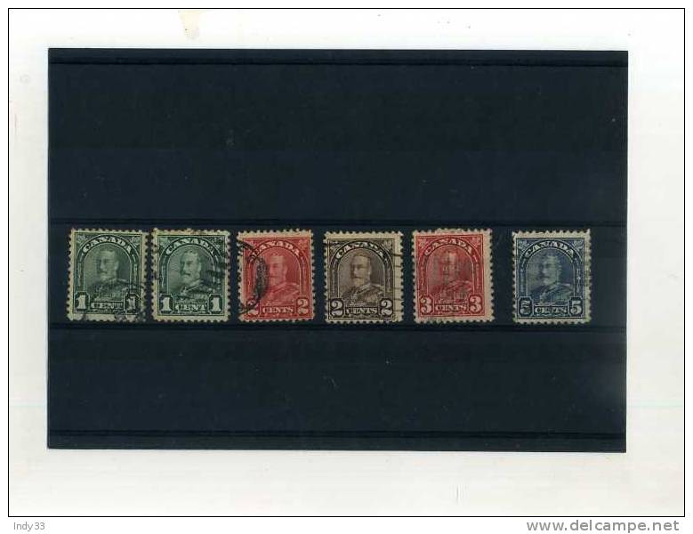 - CANADA . SUITE DE TIMBRES DE 1930 - Used Stamps