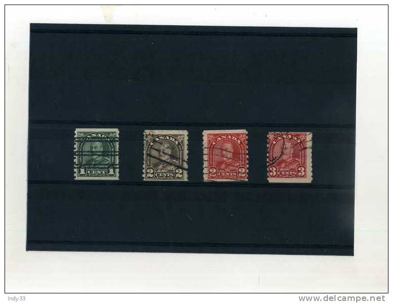 - CANADA . SUITE DE TIMBRES DE 1930/31 . DENTELES VERTICALEMENT - Used Stamps