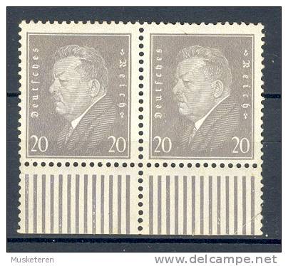 Deutsches Reich 1930 Mi. 436  20 Pf Reichspräsident Friedrich Ebert Paare M. Rand MNH** - Ongebruikt
