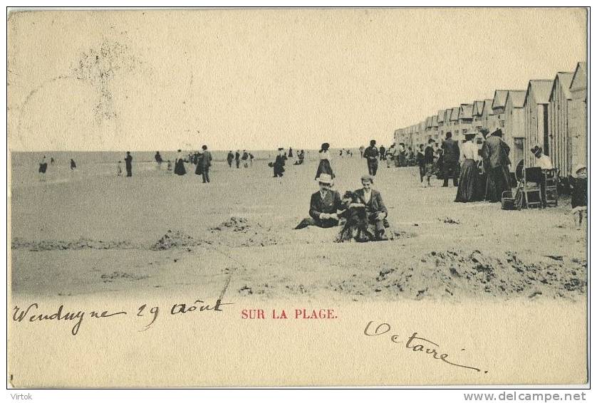 Wenduine : Sur La Plage  ( Geschreven Kaart Met Zegel 1903 ) - Wenduine