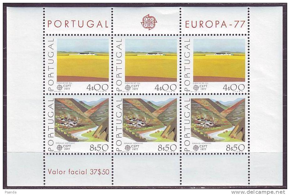 1977 - Portugal, EUROPA CEPT, MNH, Mi. No. 1360, 1361, Block 20 - Unused Stamps