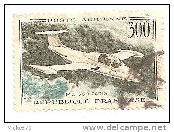 France Poste Aérienne N°35 Oblitéré Maurane Saulnier 760 Paris - 1927-1959 Gebraucht