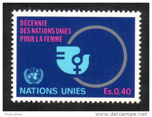 Nations Unies Genève   1980  -  YT  89 - Pour La Femme  0F40  - NEUF ** - Nuovi