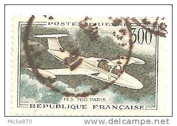 France Poste Aérienne N°35 Oblitéré Maurane Saulnier 760 Paris - 1927-1959 Gebraucht