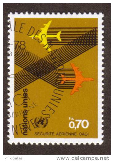 Nations Unies Genève   1978  -  YT  76  -  Sécurité Aérienne   0F70  - Oblitéré - Used Stamps