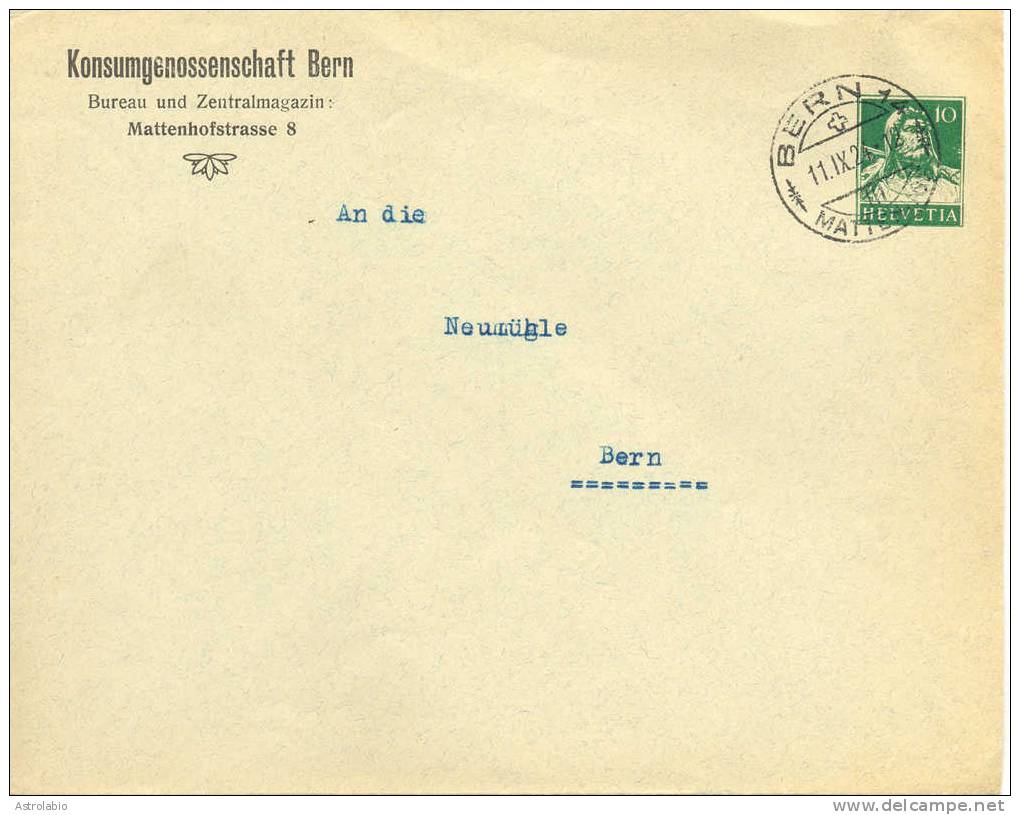 Suisse 1924 " Entier Postal Privé " Publicité De Bern, Voyage, - Interi Postali