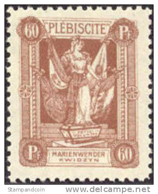 Marienwerder #48 XF MNH 60pf From 1920 - Autres & Non Classés