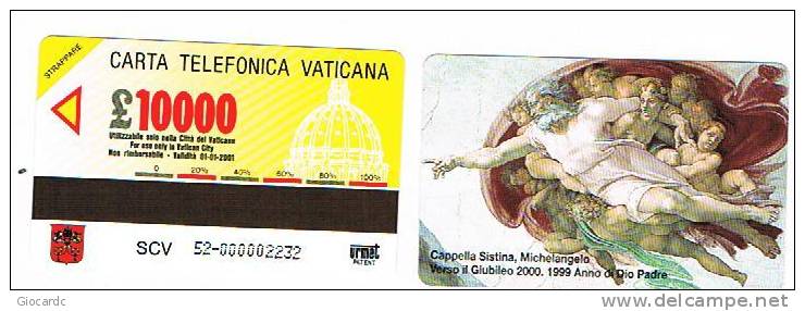 VATICANO-VATICAN-VATICAN CITY - NUOVA  CAT. C&C    6052  - 1999 ANNO DI DIO PADRE.VERSO IL GIUBILEO. MICHELANGELO. - Vatikan