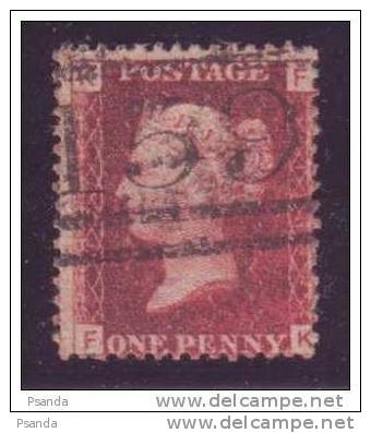 1854 - England, One Penny - Usados