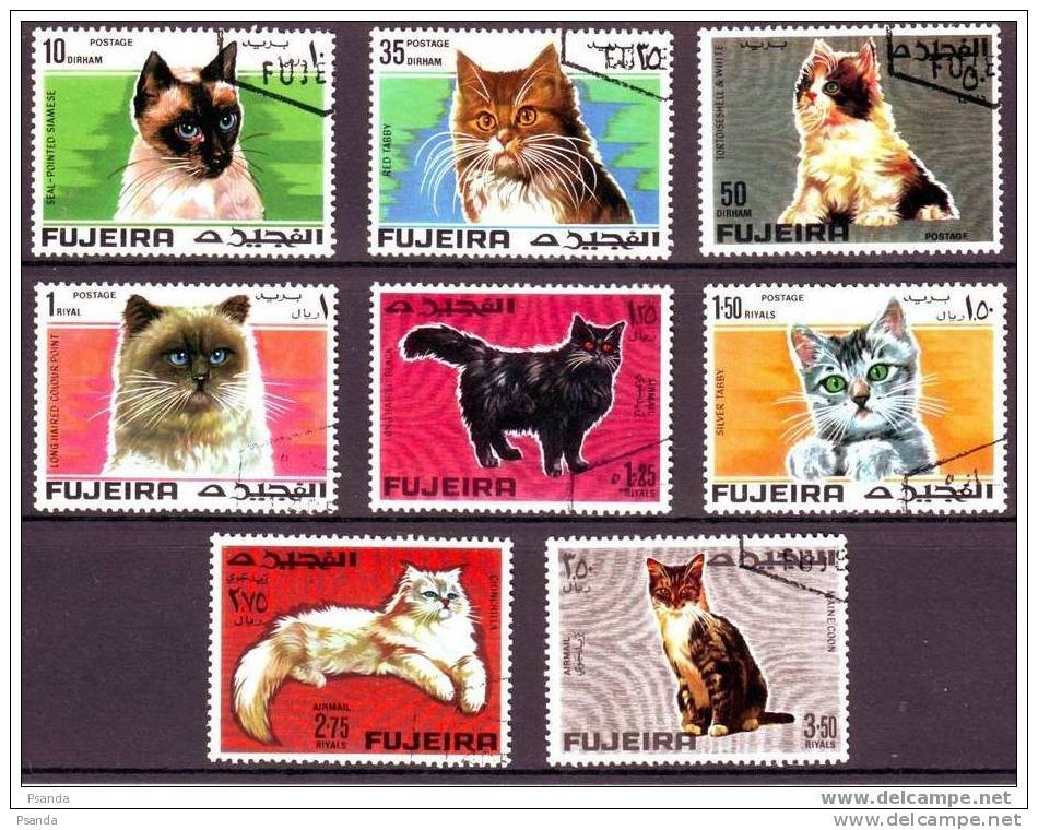 1967 - FUJEIRA - Mi. No. 206-213, Minkus No. 132-139: COMPLETE SET - CATS Serie - Fujeira