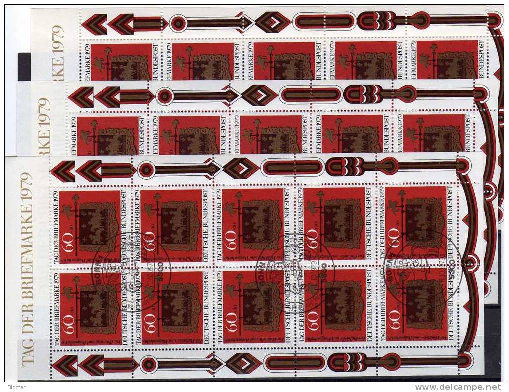 Posthausschild Tag Der Briefmarke 1979 BRD 1023,10-KB **,o Plus SST 47€ Post In Altheim Saar First Sheetlet Of Germany - Other & Unclassified