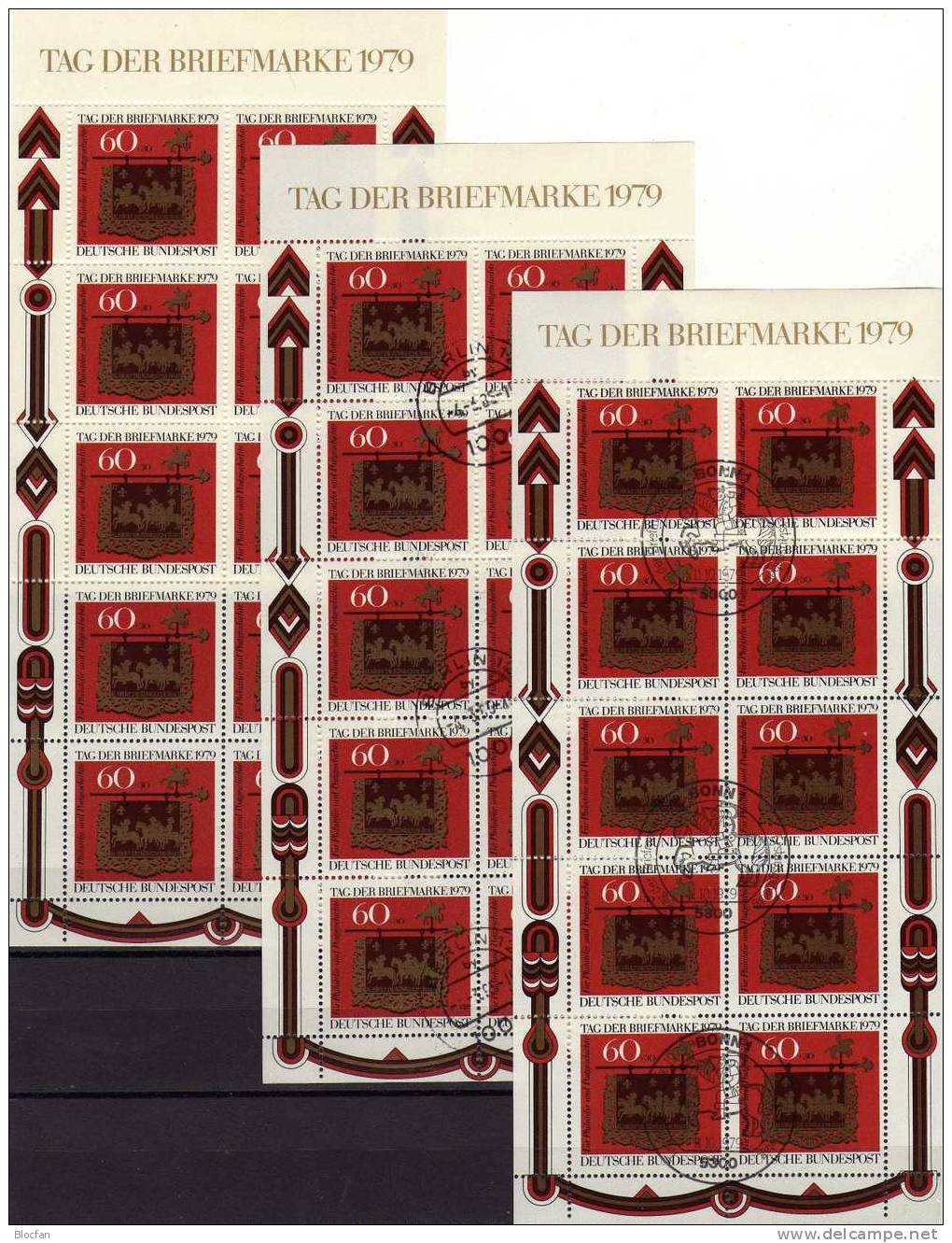 Posthausschild Tag Der Briefmarke 1979 BRD 1023,10-KB **,o Plus SST 47€ Post In Altheim Saar First Sheetlet Of Germany - Autres & Non Classés