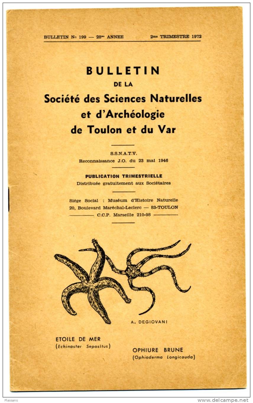 Bulletin  Sté Des Sciences Naturelles Et D´Archéologie De Toulon Et Du Var . 1972 - Provence - Alpes-du-Sud