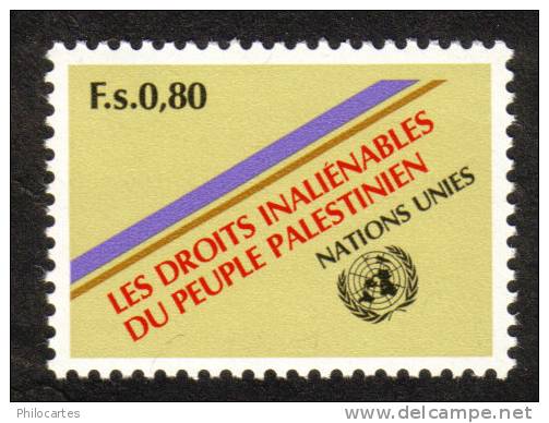 Nations Unies Genève   1981 - YT   96  - Droits Du Peuple Palestinien  0F80 -  NEUF **  -  Cote 1.60e - Nuovi