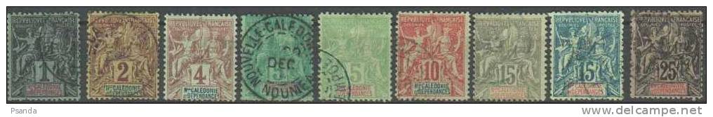 1892 - New Caledonia - LOT - Used Stamps