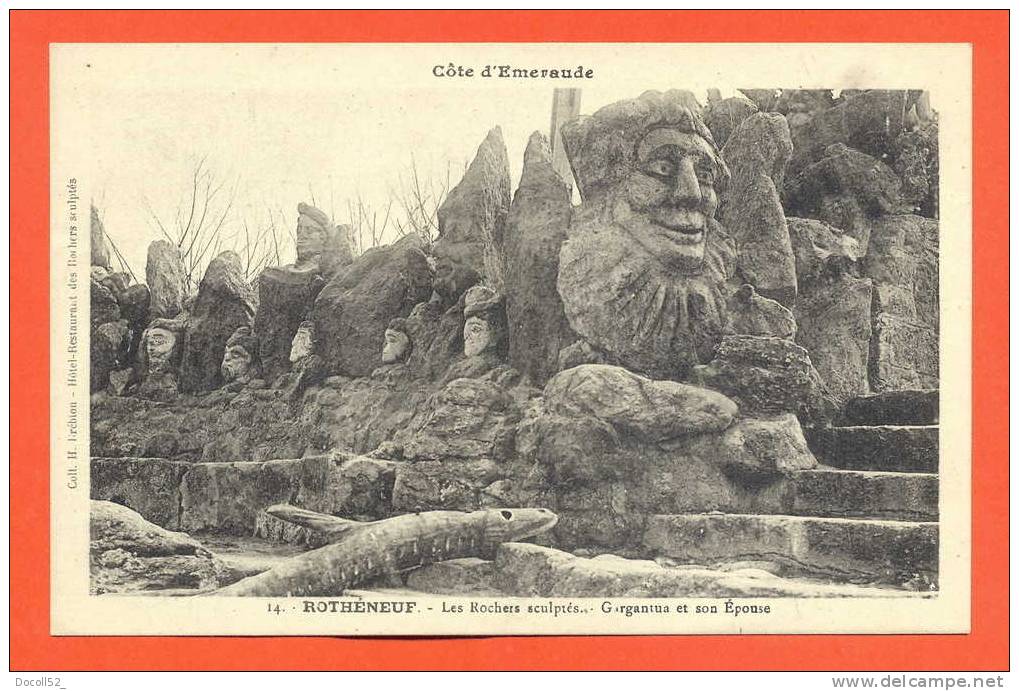 Dpt 35  Rotheneuf  " Les Rochers Sculptes - Gargantua Et Son Epouse " - Rotheneuf