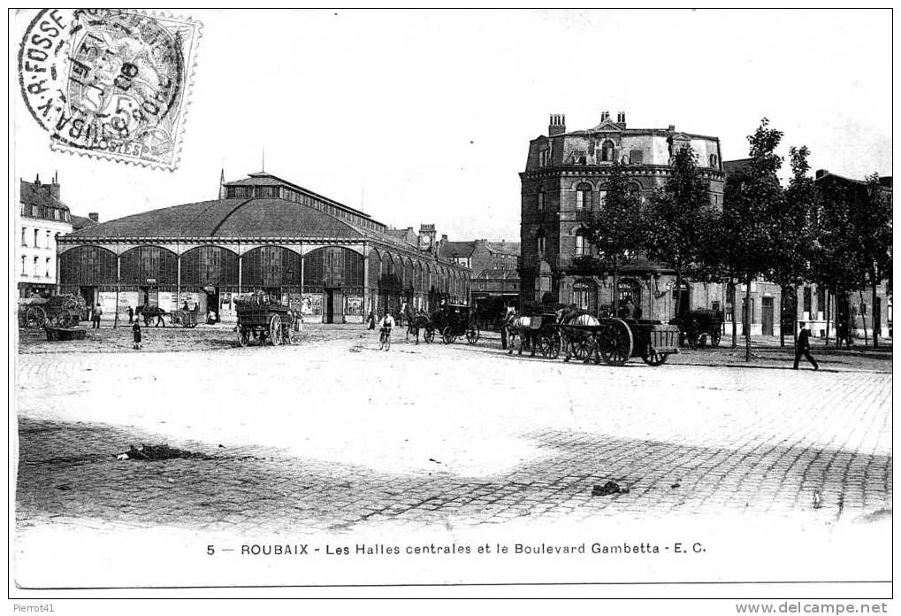 ROUBAIX - Les Halles Centrales Et Le Boulevard Gambetta - Roubaix