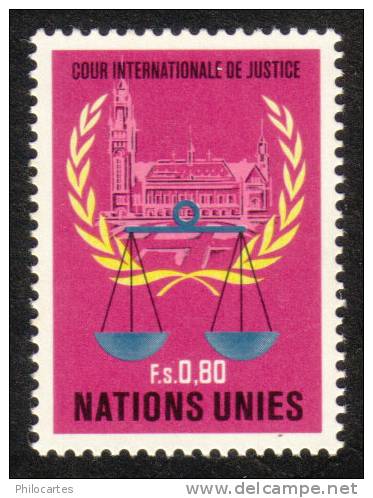 Nations Unies Genève    1979  - YT   86 - Cour De Justice  0F80 -  NEUF ** -  Cote 1.60e - Unused Stamps