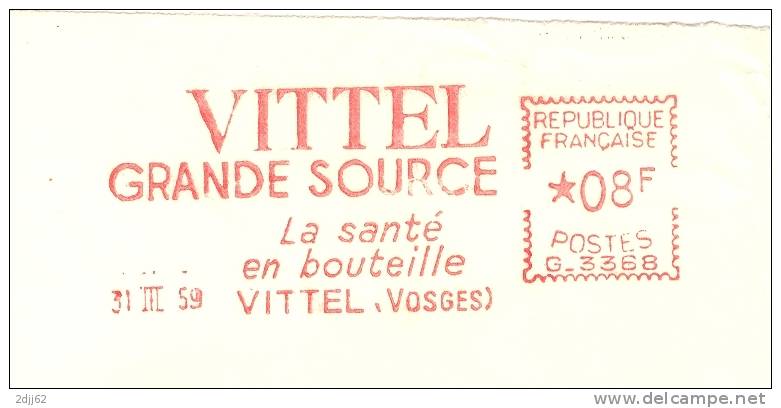 Vittel, Source, Santé, Bouteille - EMA Havas - Devant D'enveloppe  (C0306) - Thermalisme