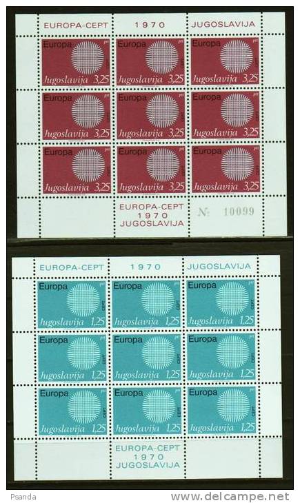 1970 - Jugoslavija, Europa CEPT, 2x Kleinbogen - MNH** - Ongebruikt