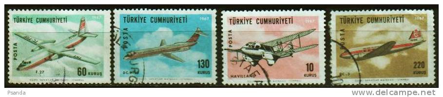 Turkey, Aeroplanes - Used Stamps