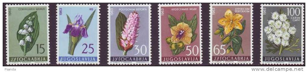 1963 - Yugoslavija, Flowers, Complete Set - Neufs