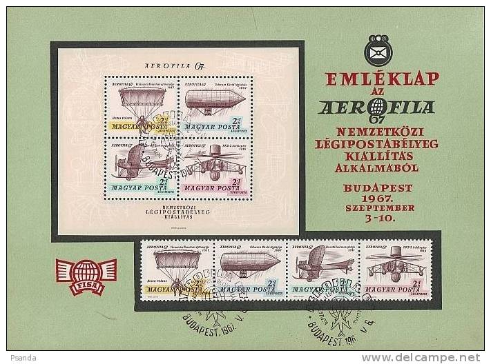 1967 - Hungary, Aerofila - Maximum Cards & Covers