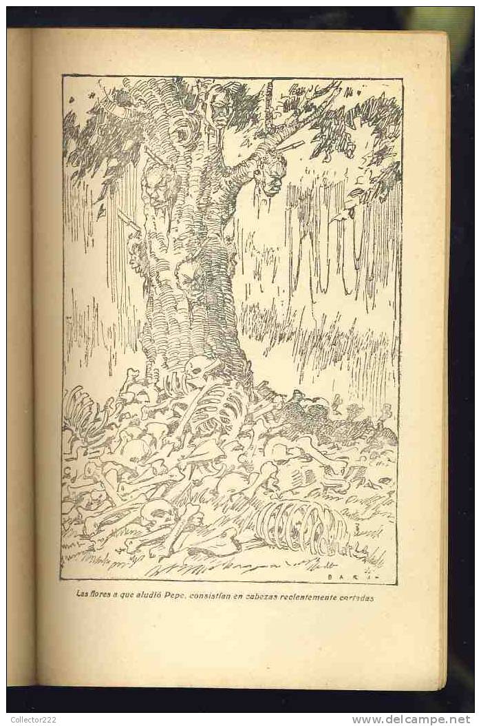 Livre CINCO SEMANAS EN GLOBO, De Jules Verne. Avec 20 Illustrations à L´intérieur (Ed.Molino, 1942) (Ref. 81009) - Kinder- Und Jugendbücher